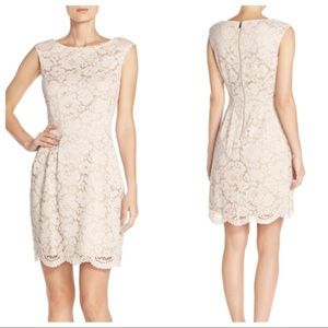 Vince Camuto sheer floral lace dress
